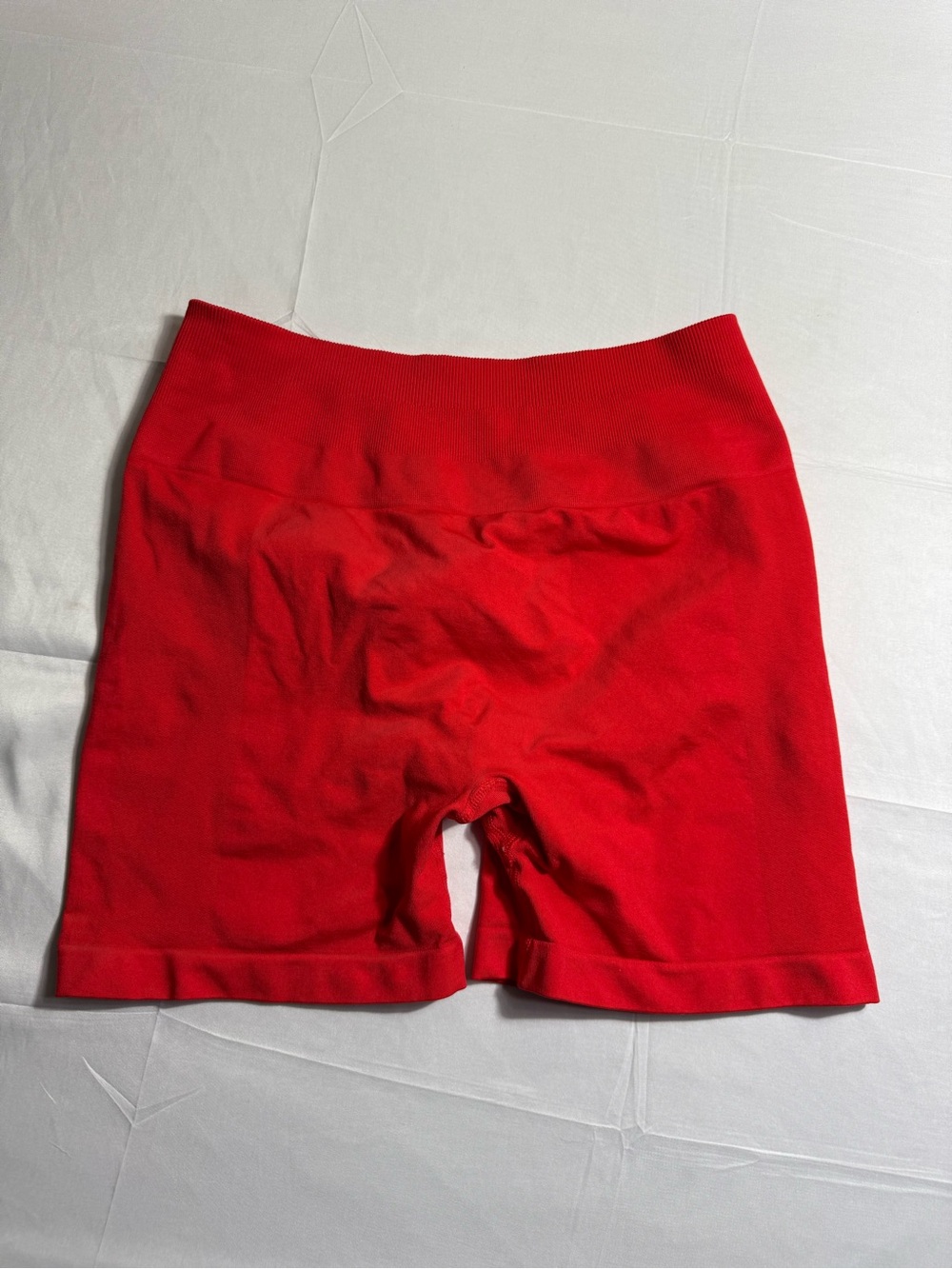 High Waisted Biker Shorts Red Women’s Size Medium Scrunch Booty Lifter